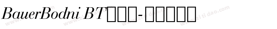BauerBodni BT手机版字体转换